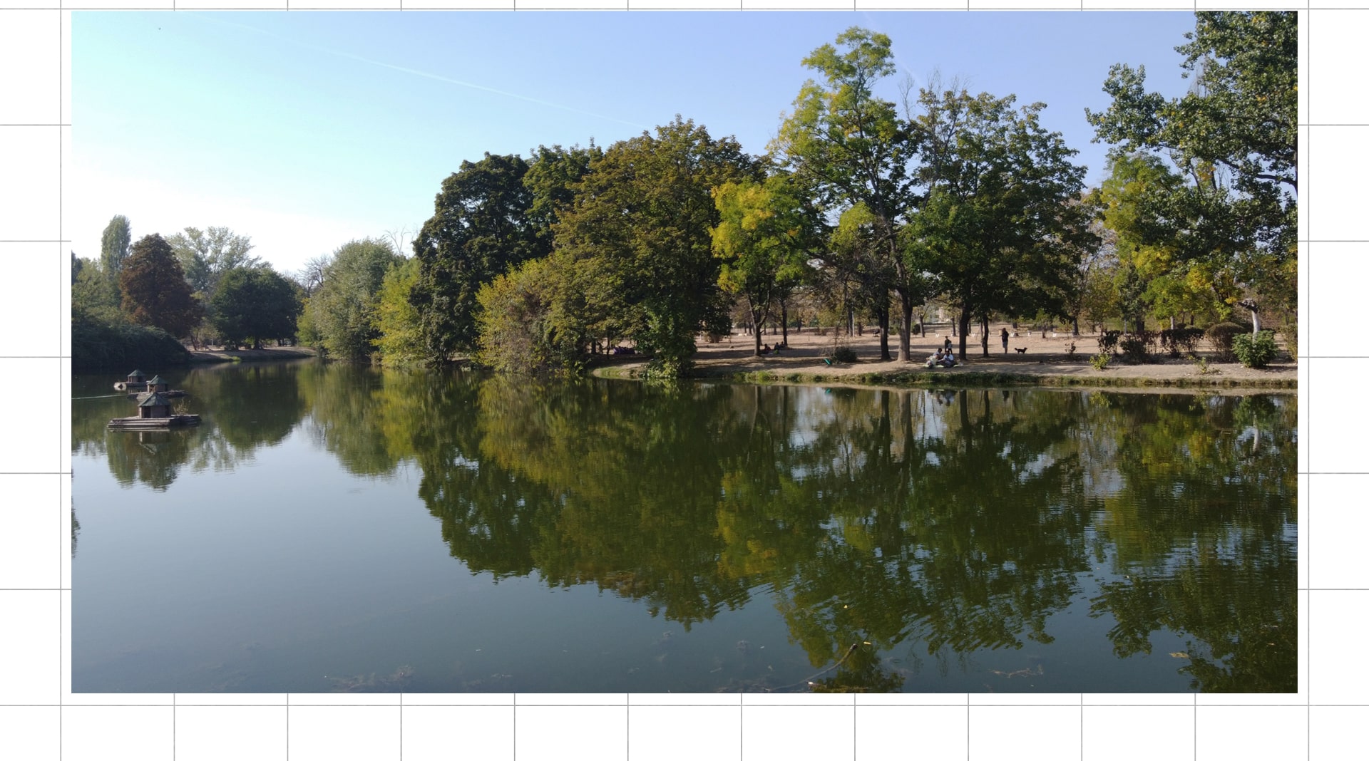 Showcase, Portfolio, Image of Skopje City Park, lake, summer, before edit